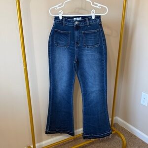 Cupshe Dark Blue Flare Jeans